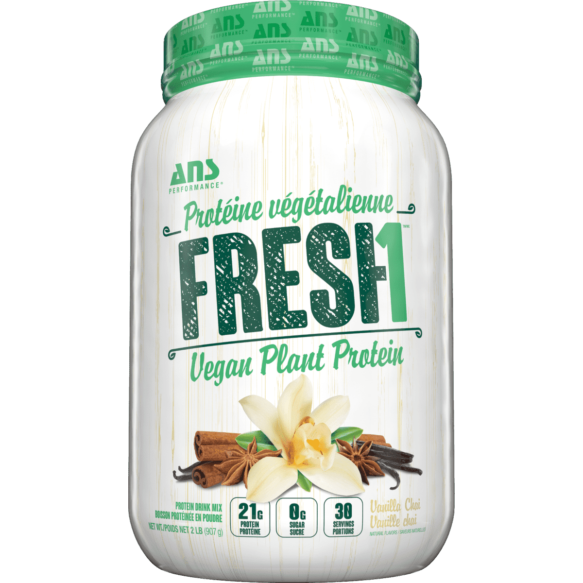 FRESH1 Vegan Protein Vanilla Chai  ANS Performance 907g  