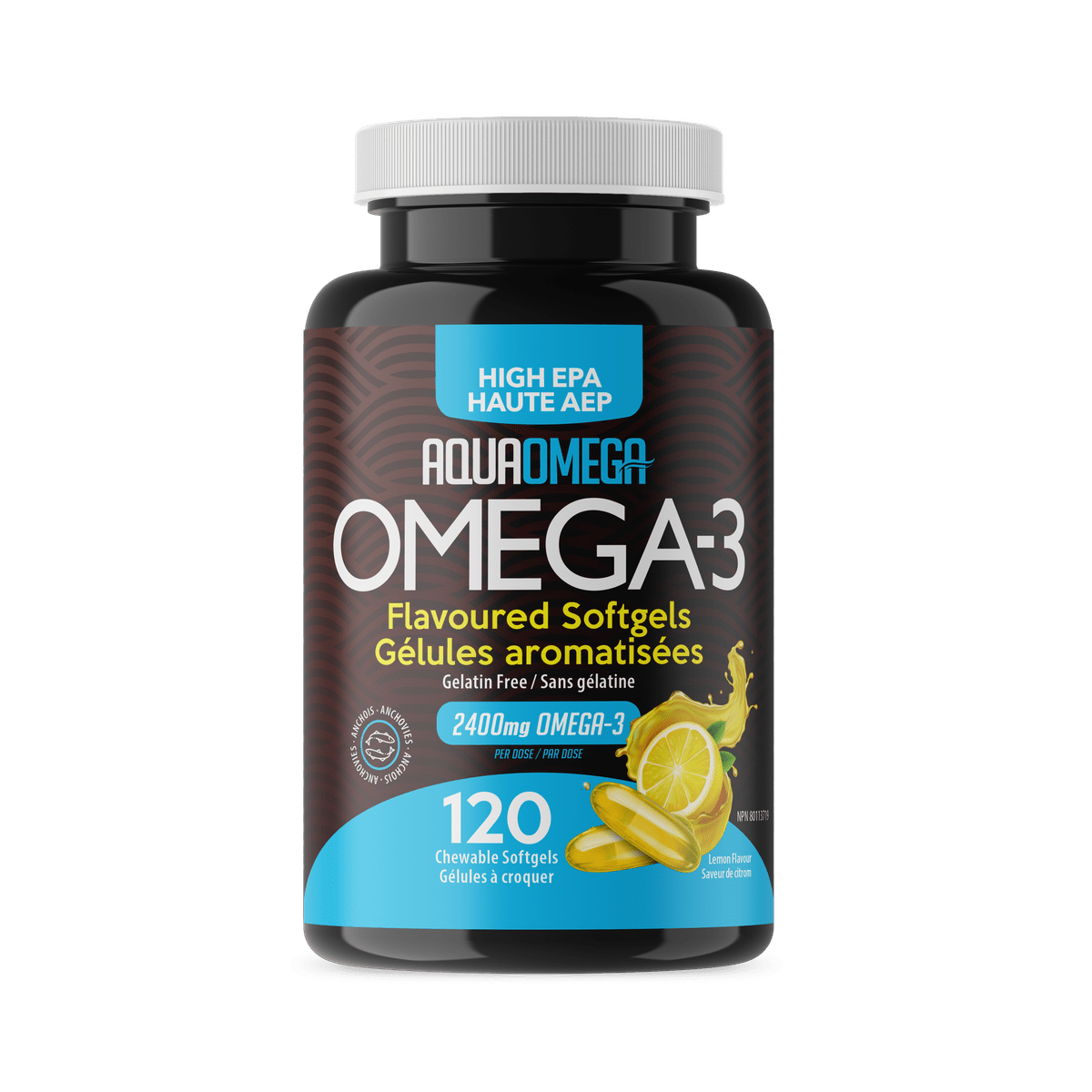 High EPA Omega 3 Chewables, Lemon  AQUAOMEGA   