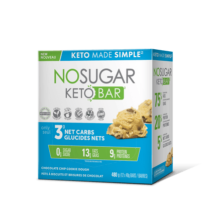 Keto Bar Chocolate Chip Cookie Dough Flavour  No Sugar Company   