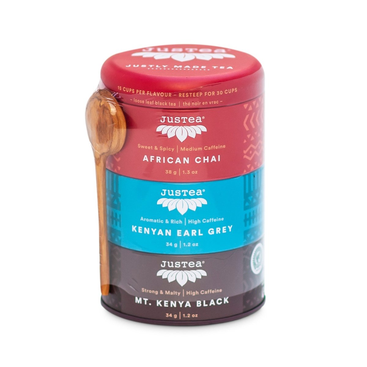 Loose Leaf Black Tea Trio Tins  JusTea   