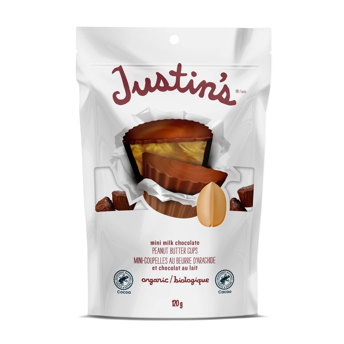 Milk Chocolate Peanut Butter Mini Cups  Justin's   