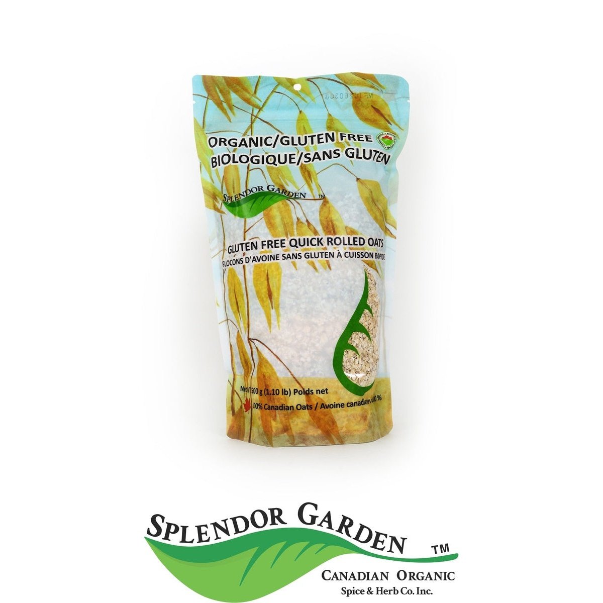 Organic Gluten-Free Quick Rolled Oats  Splendor Garden   