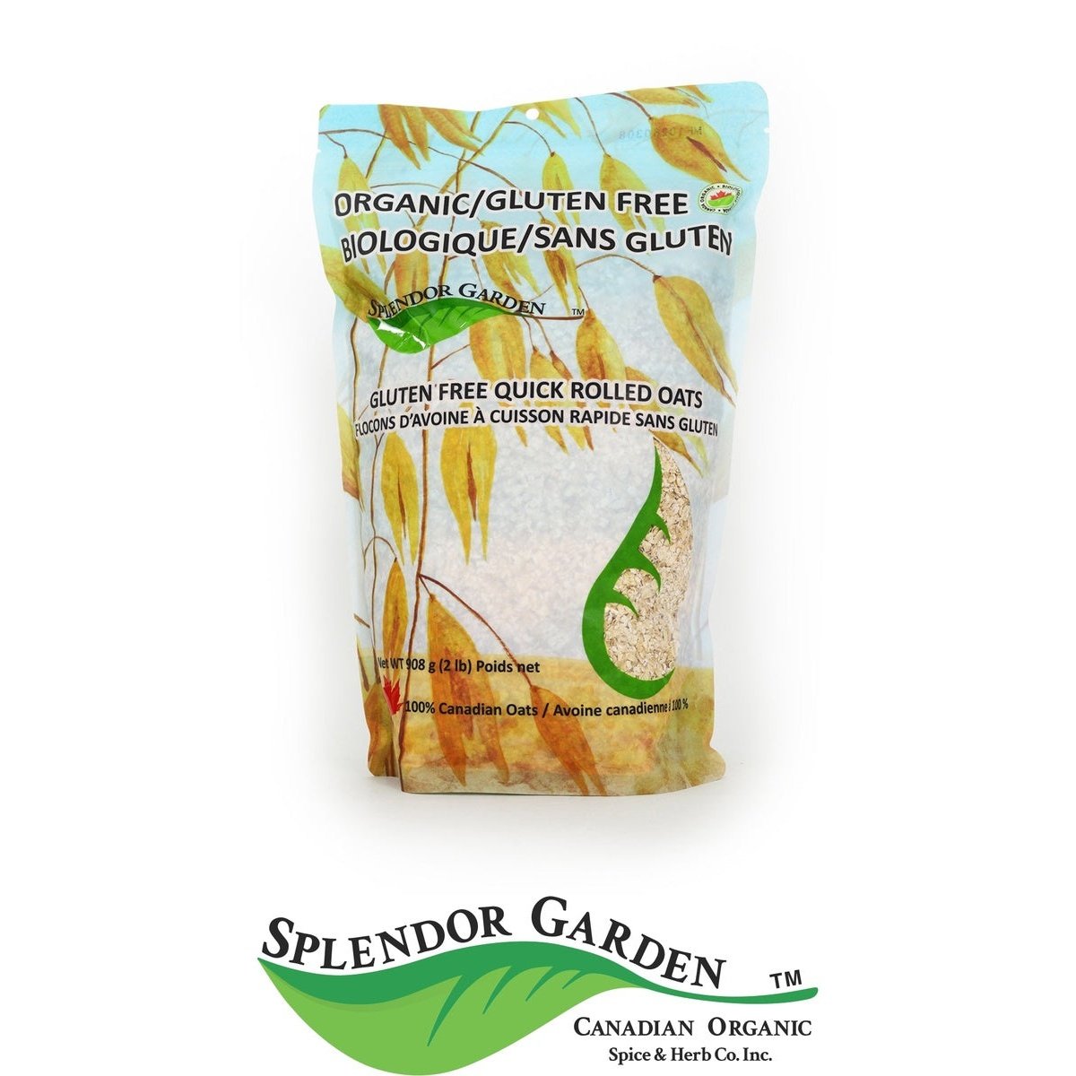 Organic Gluten-Free Quick Rolled Oats  Splendor Garden   