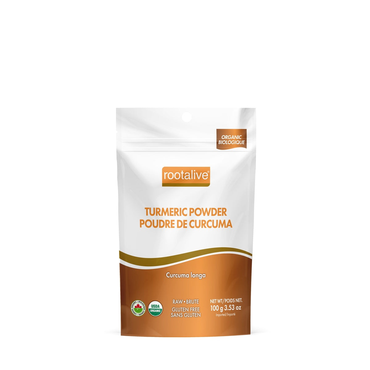 Organic Turmeric Powder  Rootalive Inc. 100g  