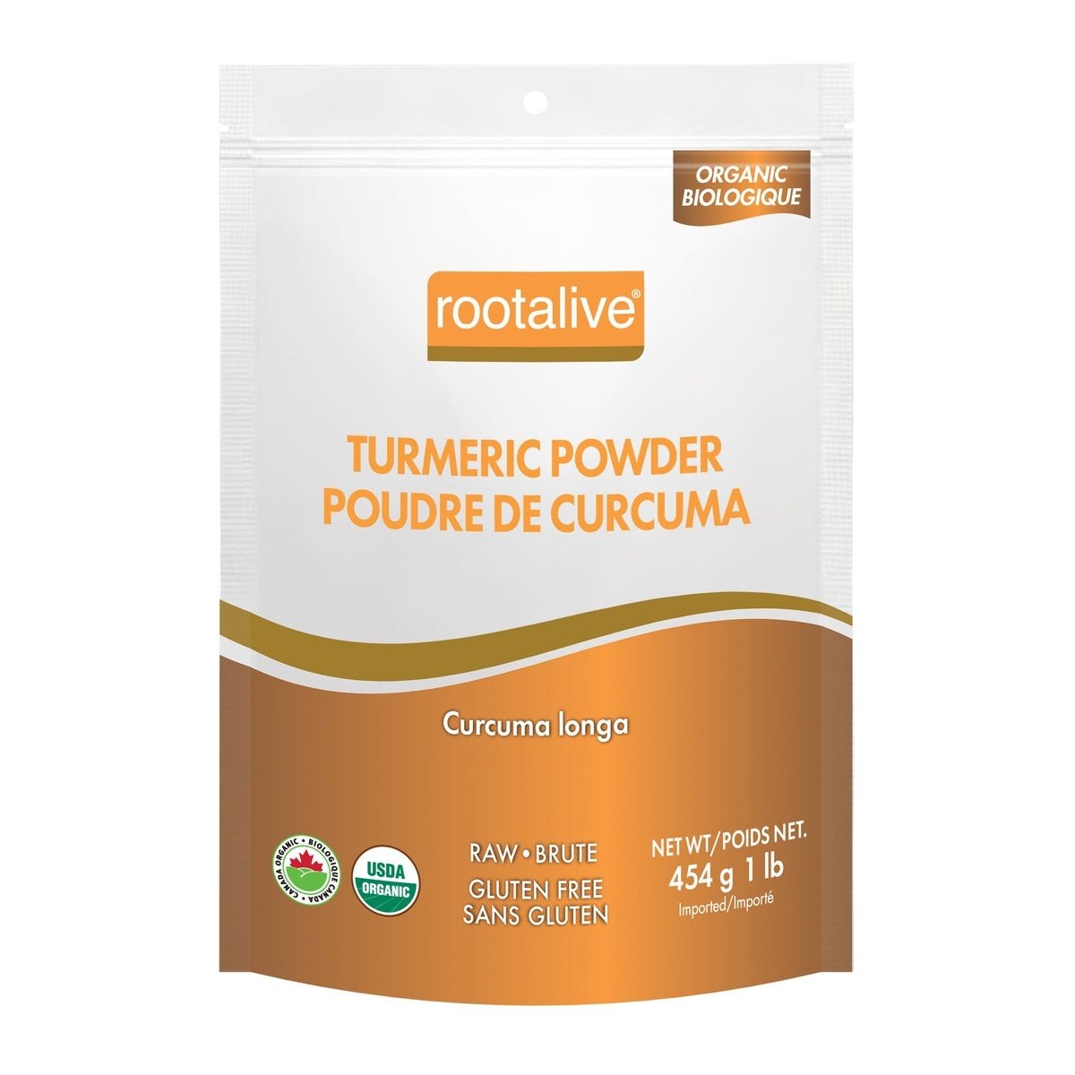 Organic Turmeric Powder  Rootalive Inc. 454g  