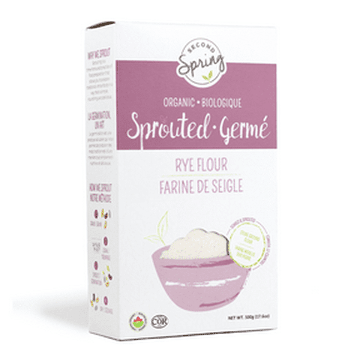 Sprouted Rye Flour  Second Spring Sprouted Foods 500g  