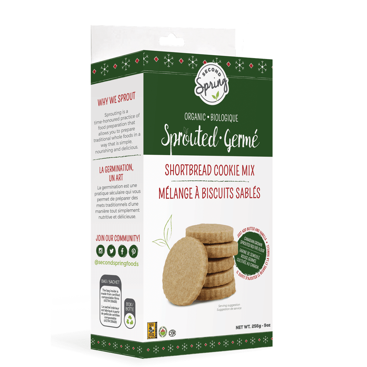 Sprouted Shortbread Cookie Mix  Second Spring Sprouted Foods   