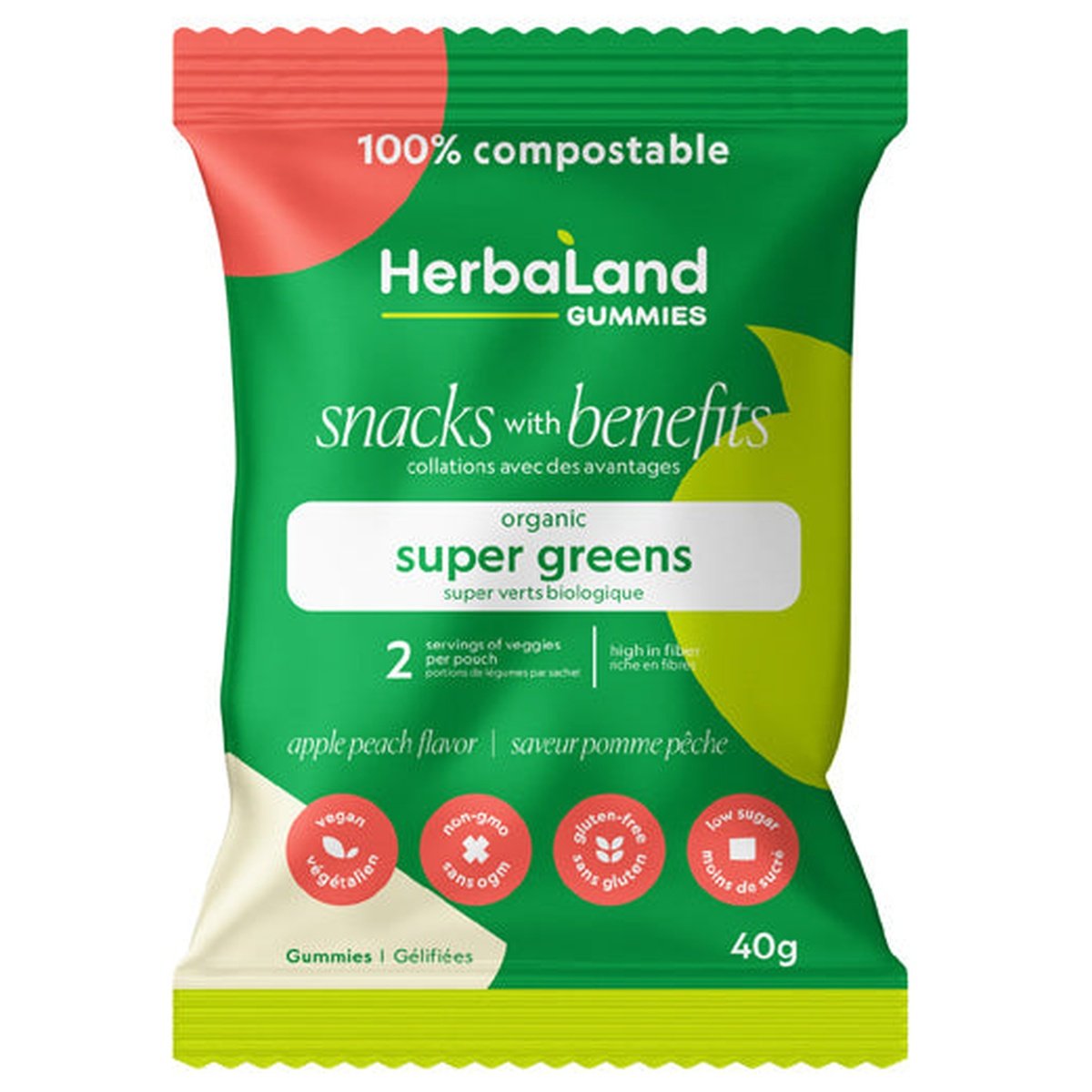 Super Greens - Apple Peach  Herbaland   