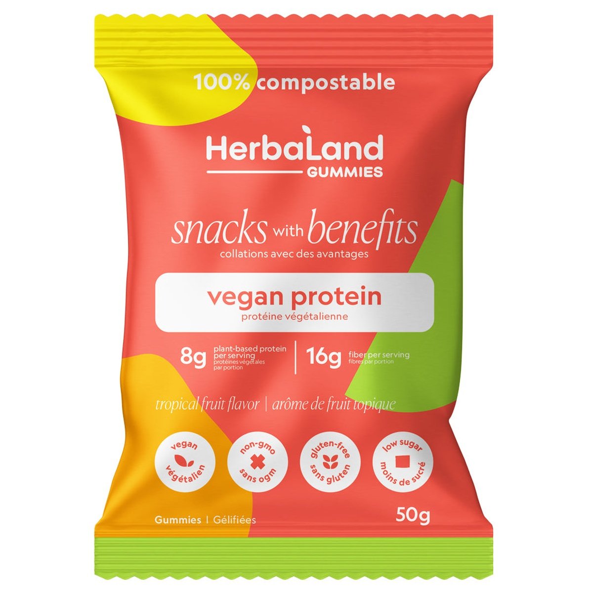 Vegan Protein Gummies - Tropical  Herbaland   