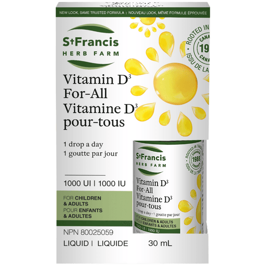 Vitamin D For All 25 mcg (1000 IU)  St. Francis Herb Farm Inc.