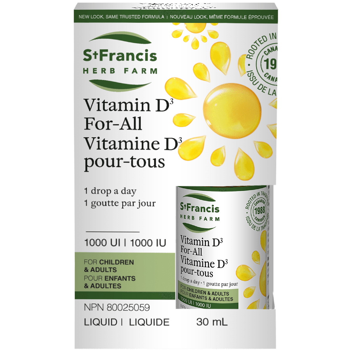 Vitamin D For All 25 mcg (1000 IU)  St. Francis Herb Farm Inc.   