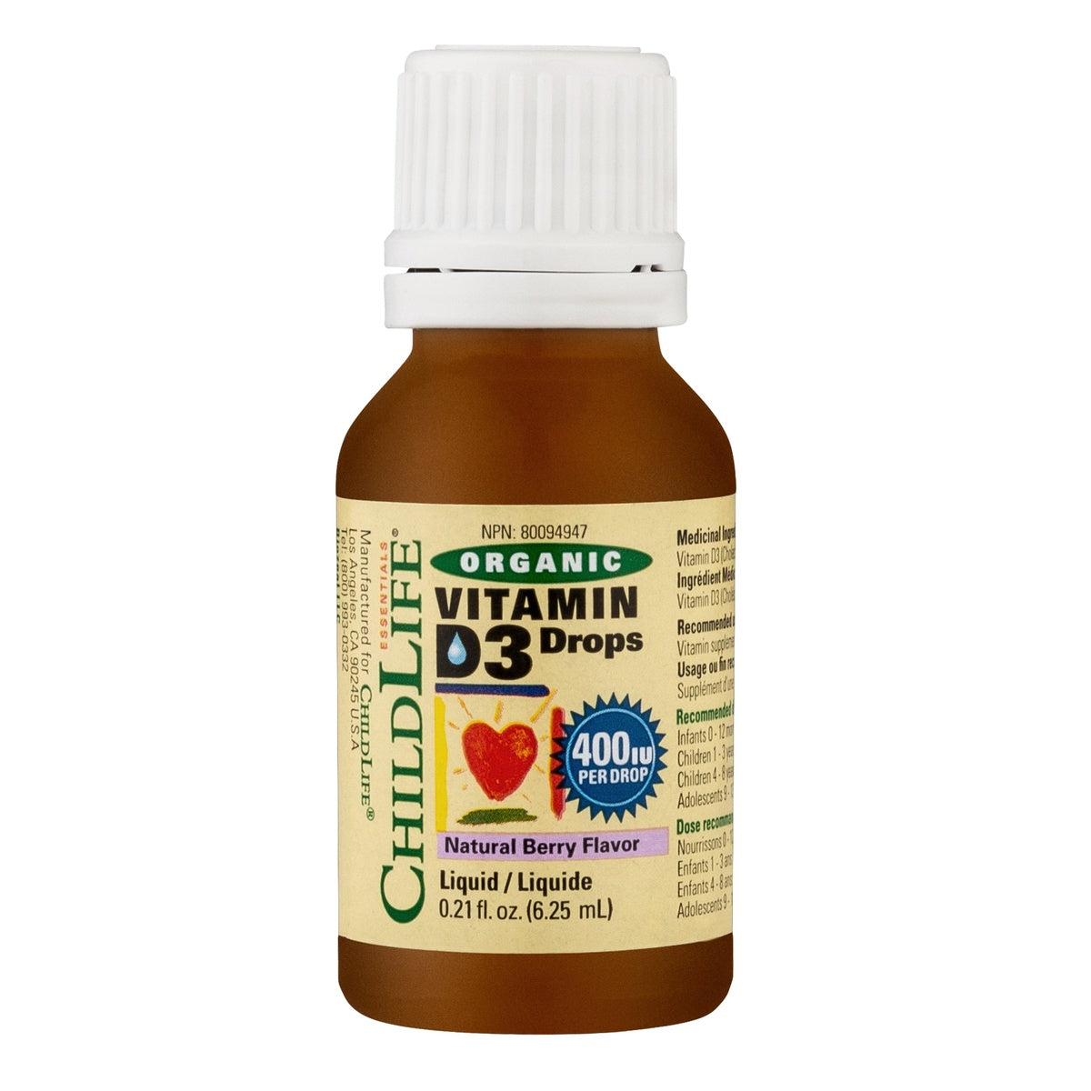 Vitamin D3 Organic Drops  ChildLife Essentials   