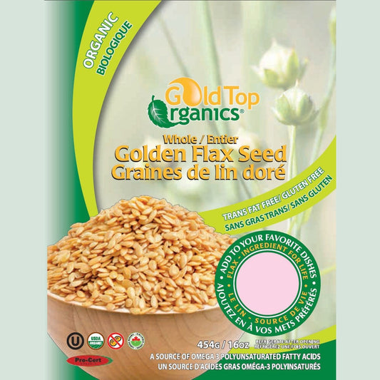Whole Golden flax 454g  Gold Top Organics