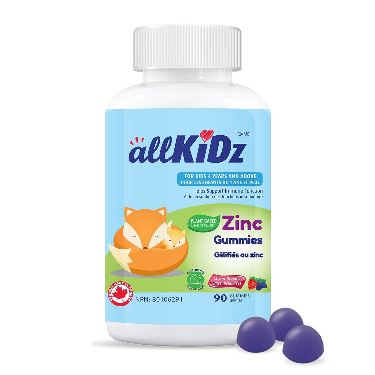 Zinc Gummies  allKiDz Naturals Inc.   